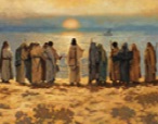 Jesus meeting with fishermen