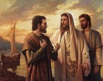 Jesus meeting with Peter