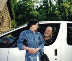 Gerdean and Jim Cleveland, leaving for a road trip to Celestial Nights.