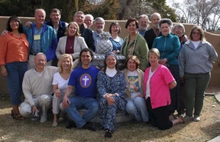 AT NEW MEXICO RETREAT. Attendees pose in 2006 at the Canossian Spiritual Center near Albuquerque, NM. AT NEW MEXICO RETREAT. Attendees pose in 2006 at the Canossian Spiritual Center near Albuquerque, NM.